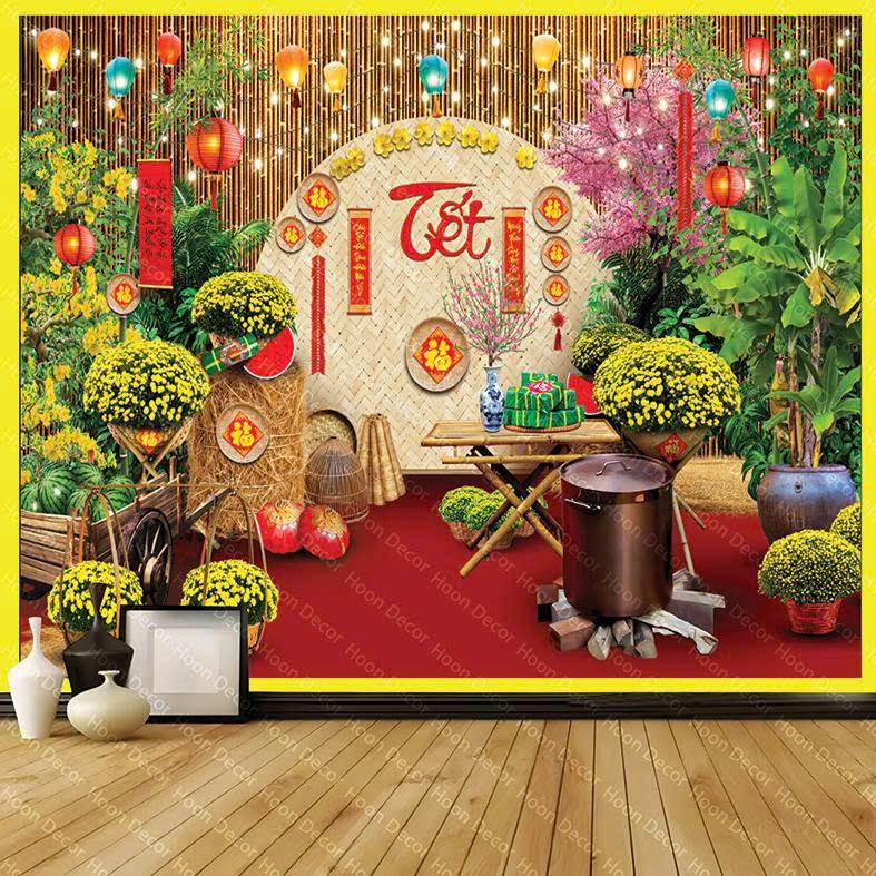  Hơn 100 Mẫu Tranh Vải Trang Trí Tết Nhà Hoon Decor Thảm Vải Trang Trí Tết Background Chụp Hình Tết Với Nhiều Tiểu Cảnh Khác Nhau 