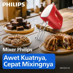 Philips Mixer (Hand Mixer) - HR1552 - 170 Watt , Mixer Philips Chopper Mixer