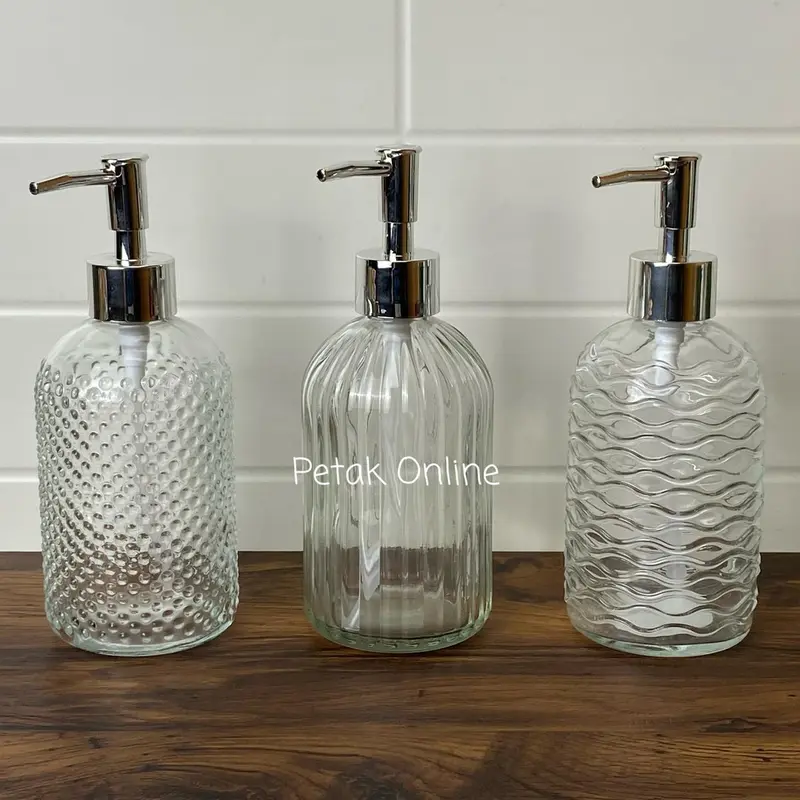 Botol Sabun Kaca/ Glass Soap Dispenser 400 ML 3