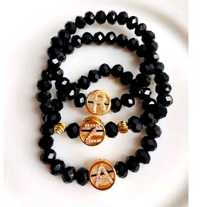 Gelang boba kakya boleh request ukuran warna dan model  Manik manik boba tersedia inisal huruf A sampai Z 1