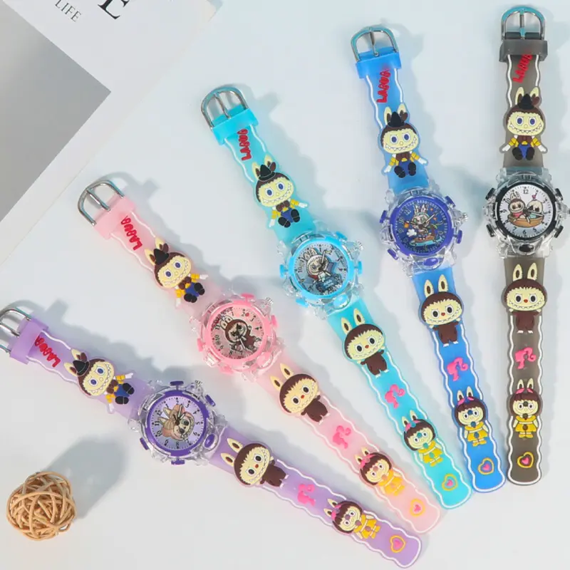 Jam Tangan Anak Karakter Labubu Trendy Untuk Si Kecil Yang Aktif dan Stylish Fitur Lampu Berkedip 4
