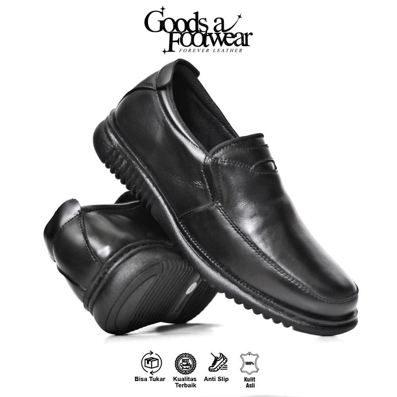 Product Introduction of MONRO - Sepatu Pantofel Formal Pria Kulit Asli Slip on Kerja Kantor Kasual 32
