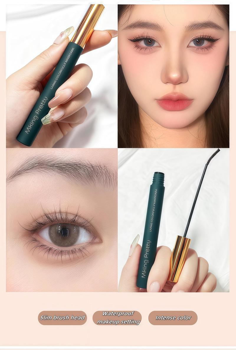 Product Introduction of Curl, slim, long and fixed makeup, small tube mascara, waterproof big eye makeup mascara, four colors available, 3D eye makeup effect 2