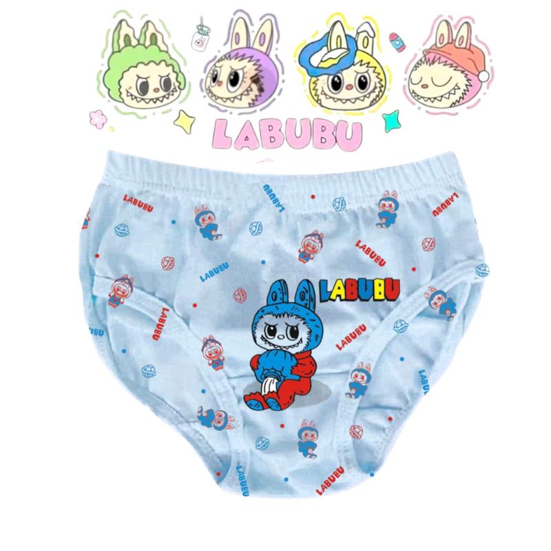 CD Labubu isi 6 pcs Celana Dalam Anak Perempuan Motif Labubu Usia 1-8 Dalaman Anak Cewek Terbaru 2