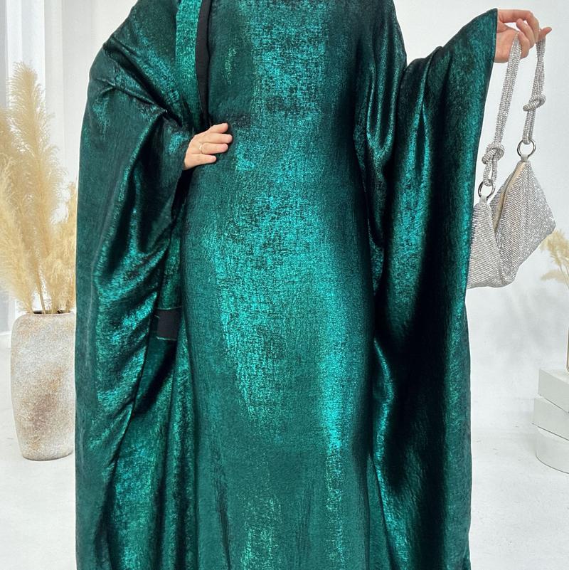 Product Introduction of Shimmer Butterfly abaya ,Batwing shinny abaya, Butterfly caftan Plus size elegant dress 13