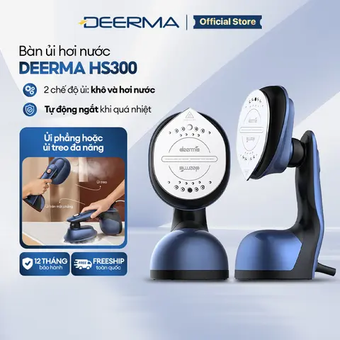 Bàn ủi hơi nước Deerma HS300 đa năng ủi khô và ủi hơi nước 2in1 kiểm soát gia nhiệt thông minh - Bảo hành 12 tháng