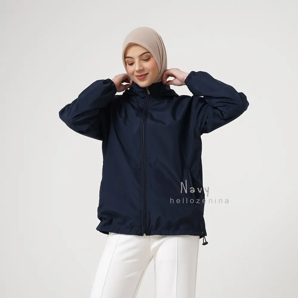 Niena Jaket Parasut Cewek Cowok Waterproof Windbreaker Hellozenina