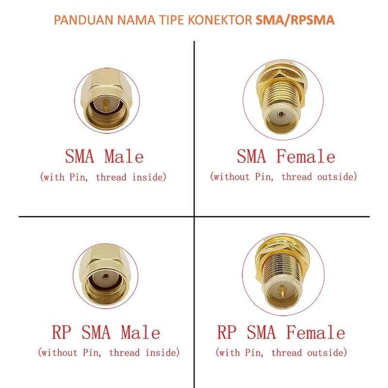 Adaptor T SMA Male to Dual Female Untuk Orbit 2