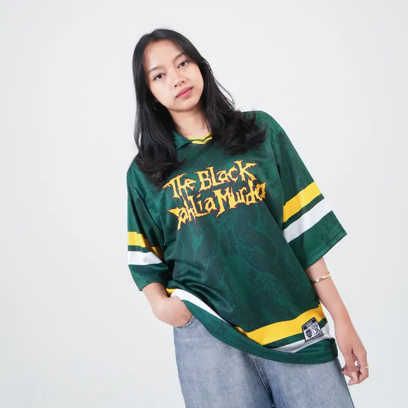 ONIKU//JERSEYBOXY//JERSEYCASUAL//STREETWEAR//OVERSIZE//BOXYFIT//RETRO//VINTAGE//MUSIK//BLOKECORE//KOREA//NFL//SPORT//TBDM GREEN 4