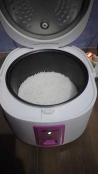 Product Review of OMICKO Rice Cooker 1.8 Liter 3in1 Penanak Nasi /Pengukus Makanan/Penghangat makanan Wadah Stainess Sudah SNI Hijau Listrik Pink from h**a 1