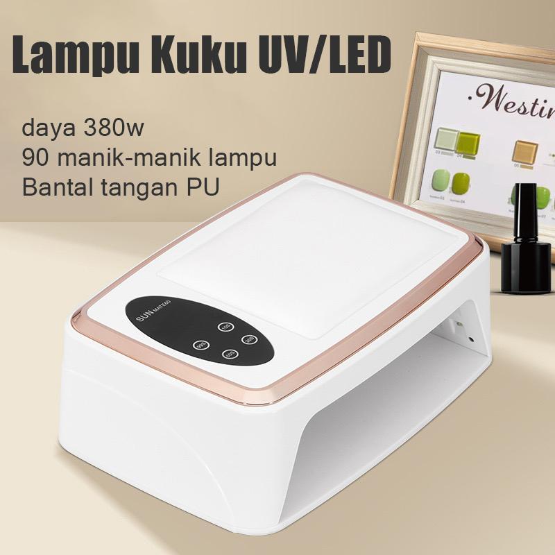 Nail Garden UV LED Nail Lamp 380W 90 LEDs dan Bantal Tangan PU Kuku Cepat Kering untuk Salon Rumah Lampu UV Nail Art Nail Garden UV LED Nail Lamp 380W 90 LEDs dan Bantal Tangan PU Kuku Cepat Kering untuk Salon Rumah Lampu UV Nail Art