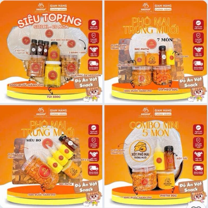 COMBO BÁNH TRÁNG PHƠI SƯƠNG AN SHOP TOPPING ĂN BÁNH TRÁNG PHƠI SƯƠNG Đồ Ăn Vặt Snacks Food