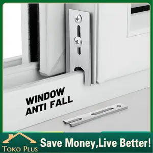 2Pcs Kunci Jendela Sliding Stainless Window Door Lock Pengaman Anak Baby Child Safety Kunci Jendela