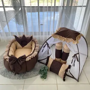 Set Kasur oval keranjang bahan embose