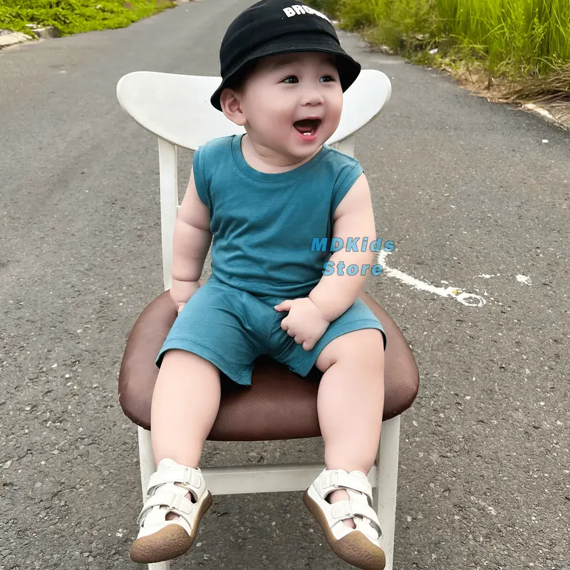 Bộ ba lỗ thun lạnh cho bé trai,bé gái từ 5kg-15kg 6