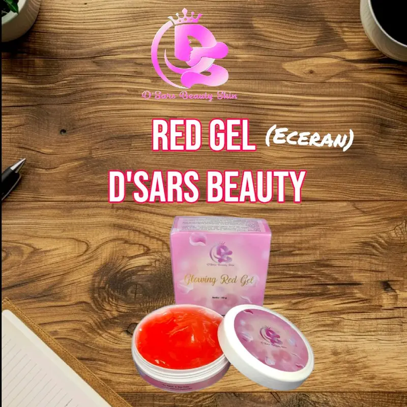 (eceran)GlOWING RED  GEL by D'sars BEAUTY skin.(1 pcs red gel ) untuk semua jenis kulit . berminyak berjerawat dan ber plek.bpom approve .dok.oky approve Mencerahkan Perawatan Pelembab 0