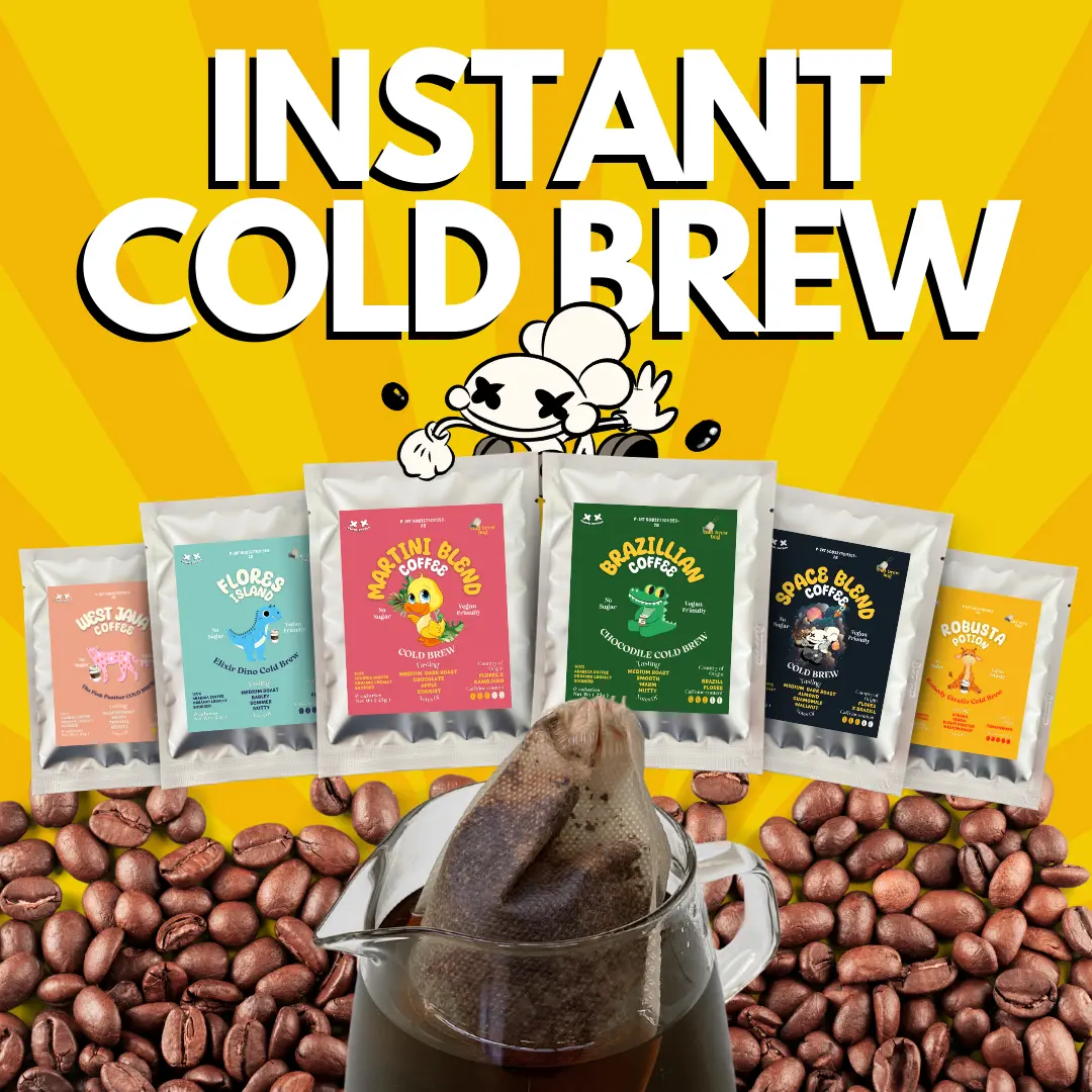 Instant Cold Brew Coffee By Black Potion Roaster ( 5 pcs ) kopi Air Bag