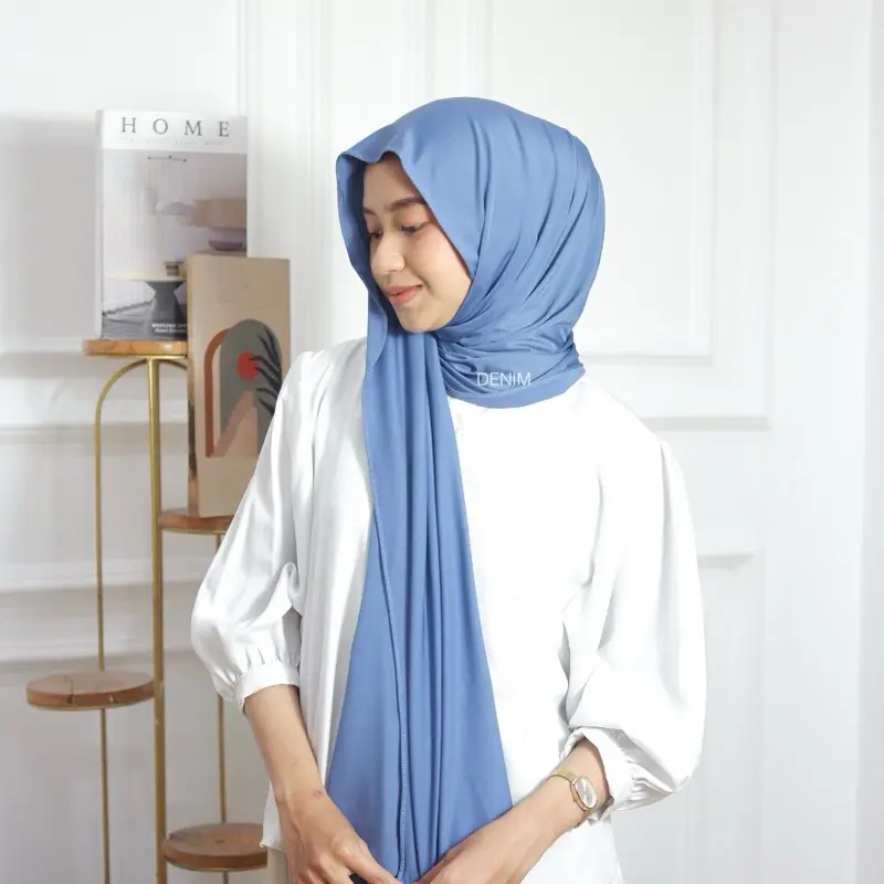 Pashmina Oval Jersey Soft Denim