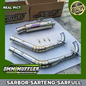 KNALPOT SALEMBA CEKLIS ORIGINAL OMM MUFFLER PNP NMAX/PCX/AEROX BEAT/MIO/VARIO/GENIO/SCOOPY  Inlet 38