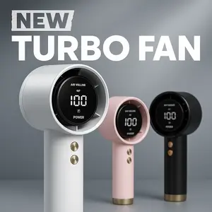 【NewTopiaa】Kipas High-speed  USB Mini Fan kipas kipas angin Digital Display Adjustable Turbo kipas Fan USB Mini Fan Led
