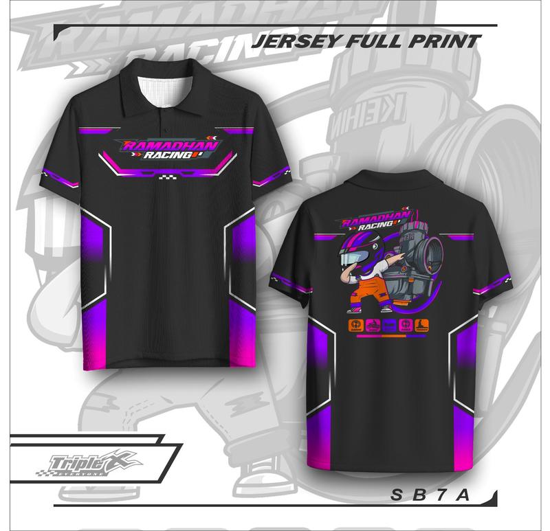 Jersey Ramadhan Racing Baju harian Full Print Dryfit Kerah Polo - Sport 0