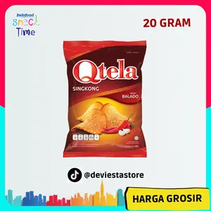 Qtela Keripik Singkong Rasa Barbeque 20 Gram 60pcs 1 kardus Snack