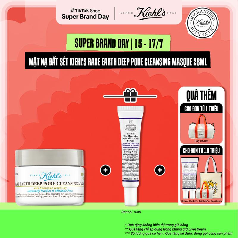 [CƠ HỘI CUỐI] Mặt nạ đất sét Kiehl's since 1851 Rare Earth Deep Pore Cleansing Masque 28ml