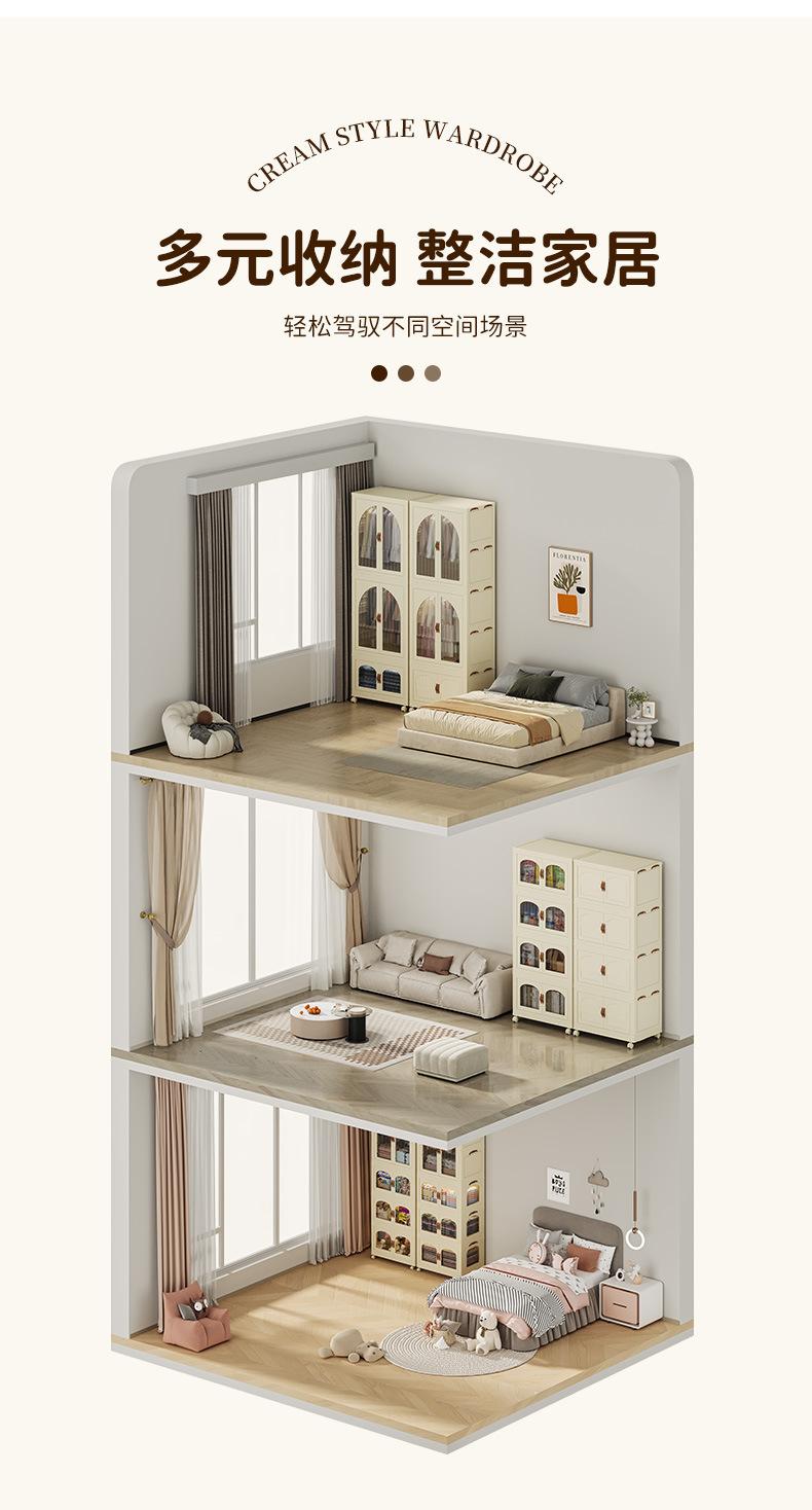 Product Introduction of [SG Seller]Foldable Storage Box/Plastic Wardrobe/Bedroom Storage Cabinet/Easy Assembly 6