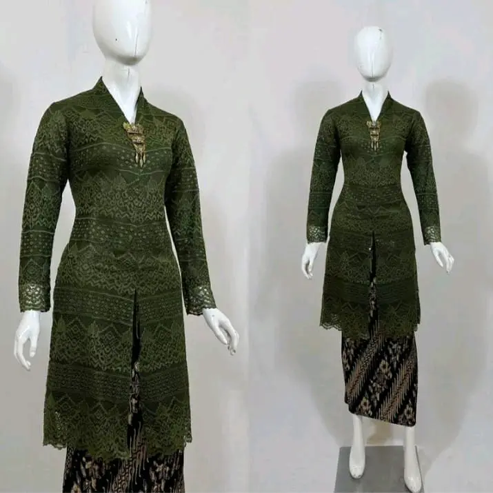 Atasan Kebaya Tunik Brokat Modern Baju Kondangan Panjang Brukat Malika 7