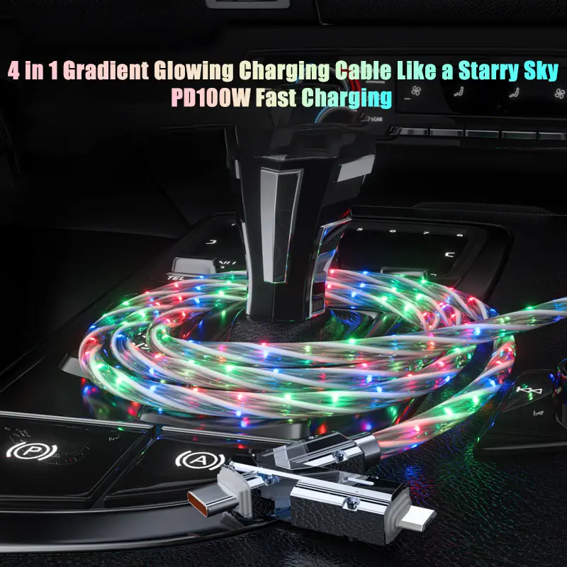 ZHIKE Kabel Data PD Fast Charging Type C to Type C Untuk Type C to iOS Lightning Adaptor 240W 35W 180° Rotate 1.5M Zinc Alloy Silicone USB Adapter Pengisian Cepat Cable Charger Adapter Untuk iP Android Realme XIAOMI Samsung 3