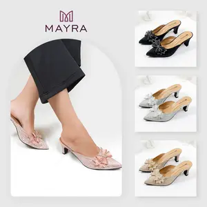 Mayra - Xeira sepatu pesta wanita pita kupu kupu depan sepatu heels 5 cm Shoes Sendal