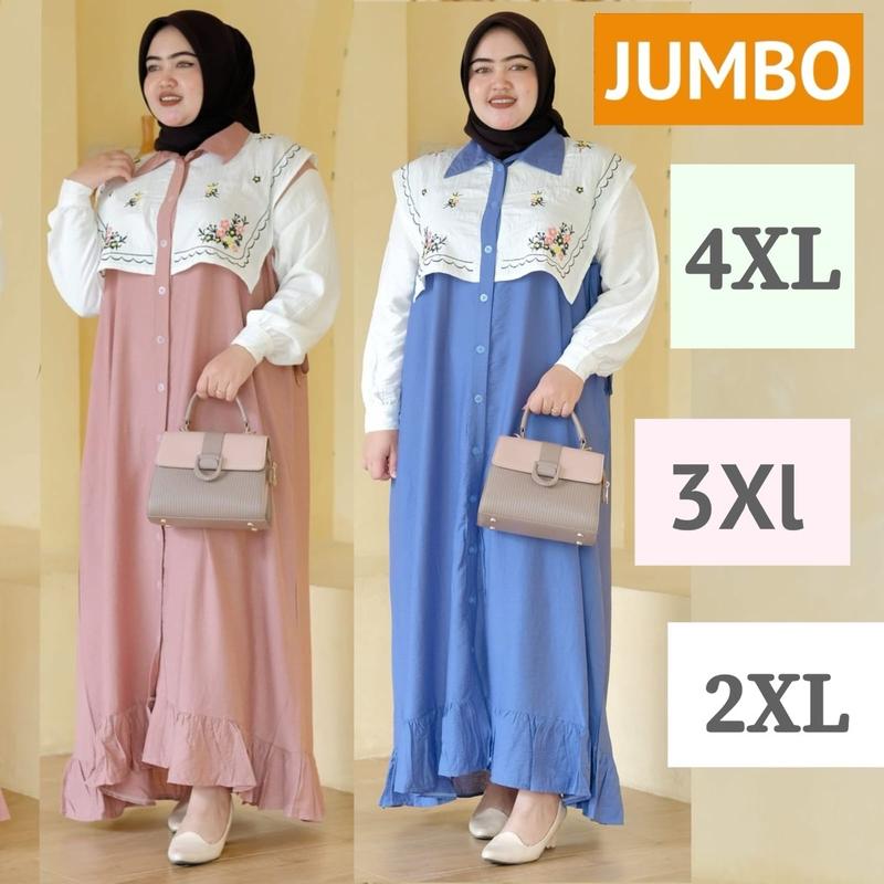GAMIS JUMBO LD 130 LD 140 CM Wanita Muslim 1