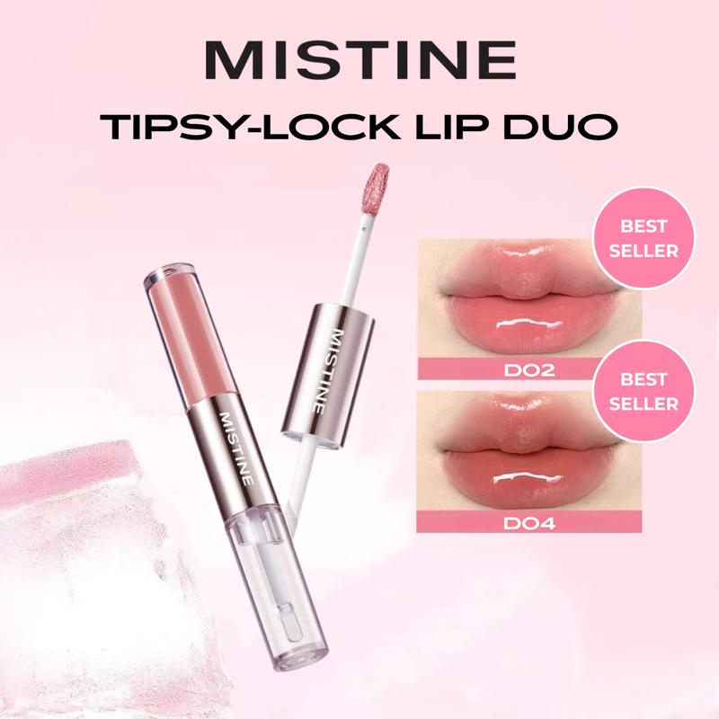 【COD [ƯU ĐÃI CÓ HẠN] Son Kem Bóng Hai Đầu MISTINE Tipsy-Lock Bền Màu Lâu Trôi, Không Dính Cốc 1.5g