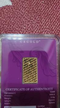 Product Review of GB GOLD Signature GoldBar 5g (Emas 999.9) from r**y 1