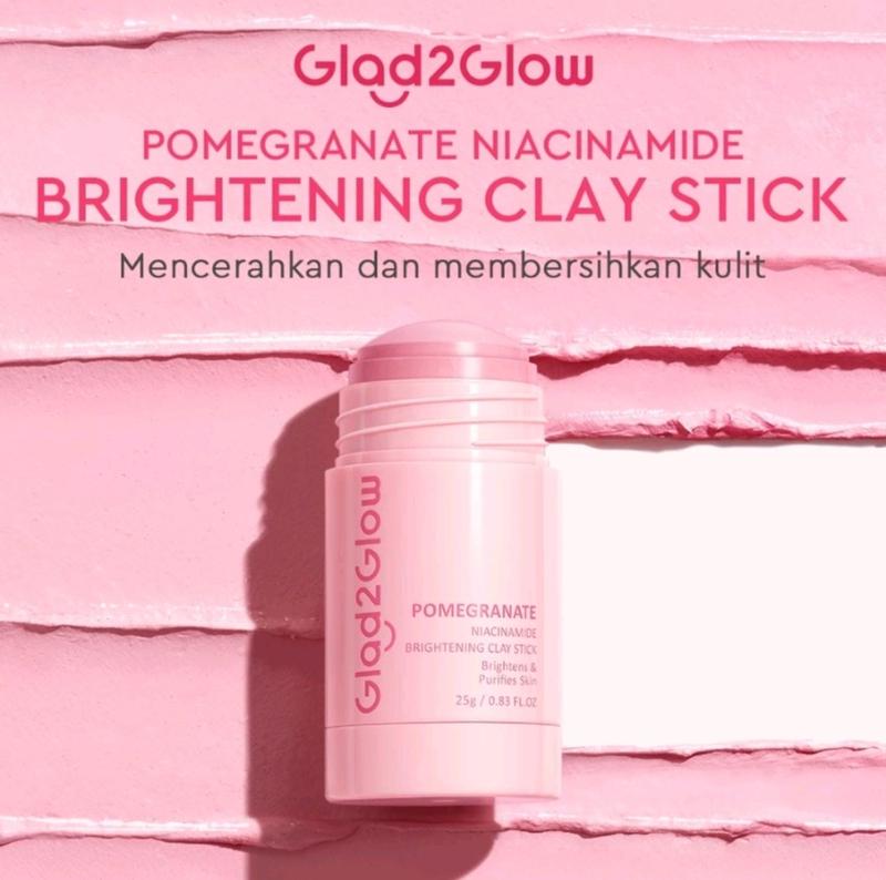 Product Introduction of GLAd2Glow pomegranate niacinamide brigthtening clay stick mugwort acne clay mask stick 4