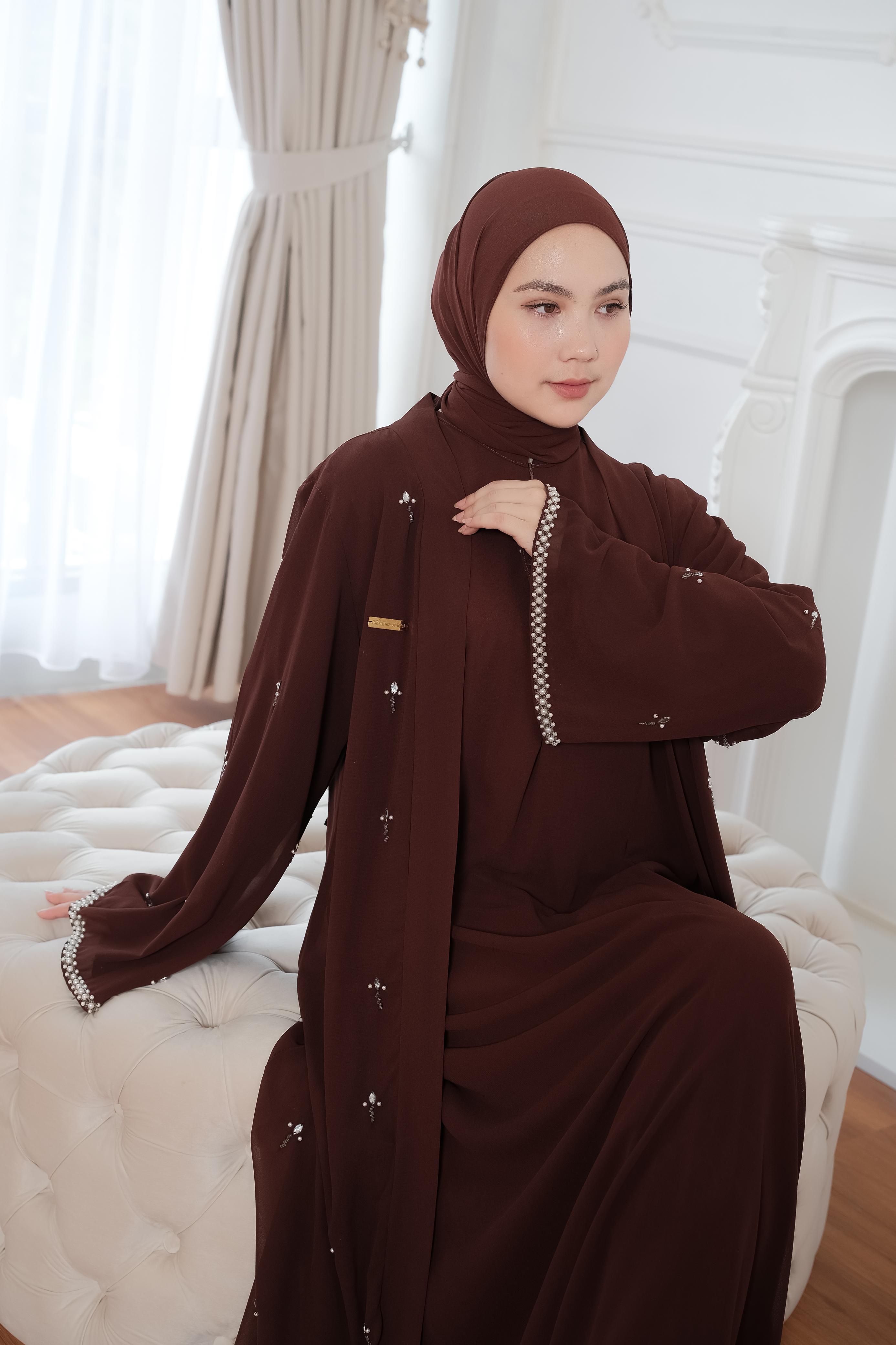 Rika.rifmaofficial - Abaya Agnia - Set Inner - Set Outer - Free hijab Pashmina - Matt  Cerutty baby doll armany