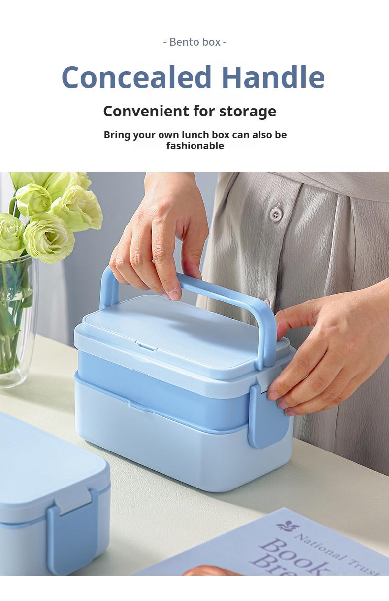 Product Introduction of METKA Picnic Lunch Box Double Layer Food Storage Container Handle Camping Hiking Outdoor Portable Bento Box Travel Work School 20