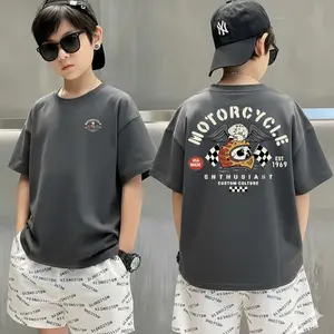 Atasan Kaos Anak Distro Usia 7-16 Tahun Remaja Tanggung Cotton Combed 30s Motif Motorcycle