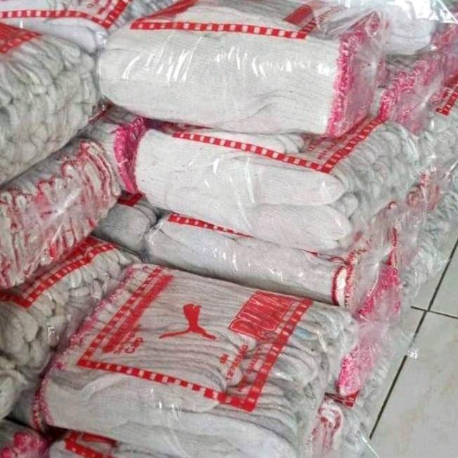 1 pasang sarung tangan rajut abu-abu cucian/sarungtangan proyek/sarungtangan bengkel/sarungtangan tukang bangunan/sarung tangan sawit/petani/peternak/perikanan/perkebunan 7