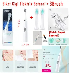 Recharger Sikat Gigi Elektrik 5 mode getaran ORIGINAL Electric Toothbrush 5 Modes Vibration Washable