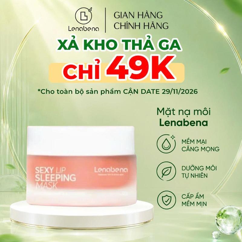 Mặt nạ dưỡng môi LENABENA SEXY LIP SLEEPING MASK 6G Collagen Son Làm Đẹp Da Skincare - XẢ KHO HSD 09/12/2026