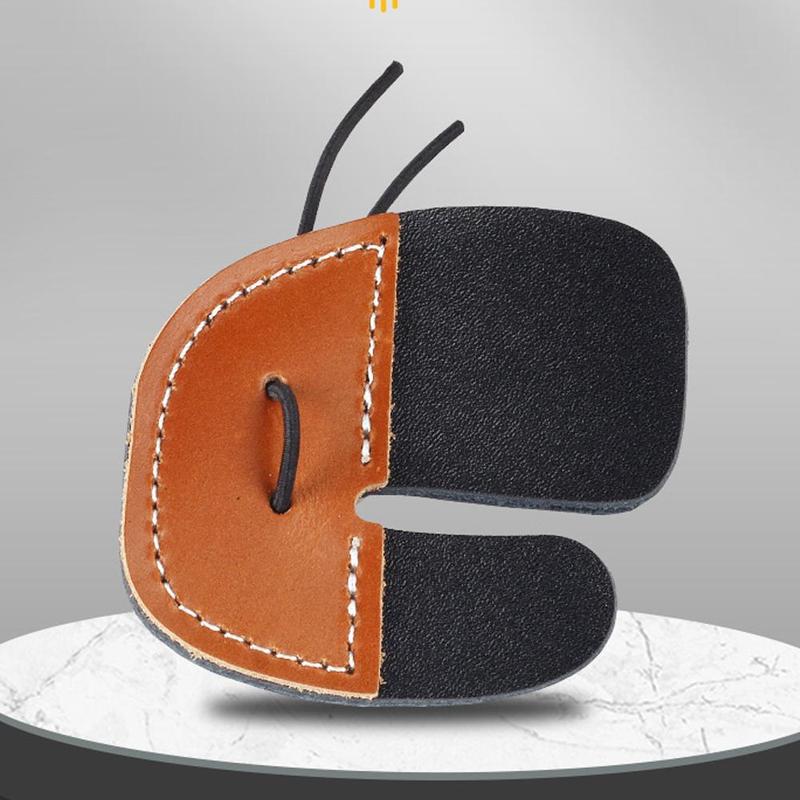 Product Introduction of Double-deck Leather Archery Finger Guard Protection Glove Tab Protector Shooting Pad Bow E0L0 35
