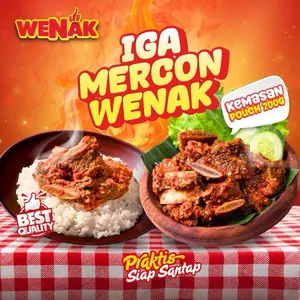 Makanan Lauk Siap Saji Iga Mercon Wenak 200 gram Daging Sapi Food