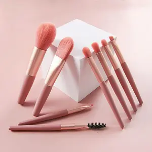 【Sam's market】KUAS MINI Kuas Make Up Set 8 Pcs untuk Eyeshadow Bibir Alis Sisir Powder Pipi Mata Eyebrow Eyelash Loose eyeliner brush blend Remover Ear