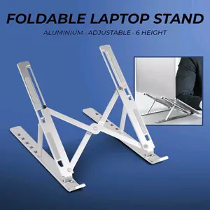 Laptop Stand Foldable Adjustable Aluminium 12-17 Inch 6 Height