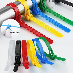 Pengikat Kabel Nilon yang Dapat Digunakan Kembali Tali Pengikat Serbaguna Reusable Zip Ties Dapat Dilepas Digunakan Kembali