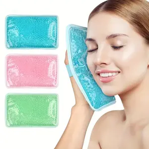 Hot & Cold Hand Pillow Gel Beads - Bantal Kantong Kompres Panas Dingin Hypoallergenic Multi-Functional Cold & Hot Gel Ball Ice Pack Pillow with Double-Sided PVC Cover Handheld Strap and Reusable Design for Comfortable Protective Experience