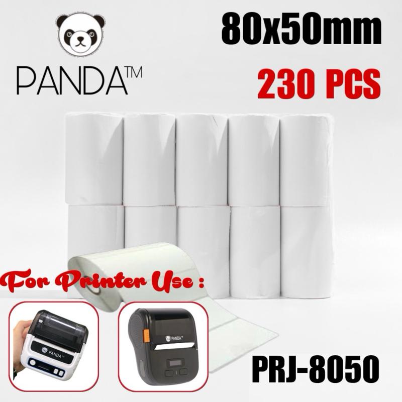 LABEL STICKER THERMAL 80X50mm u/ PANDA PRJ-80BL/R80BL PRINTER BLUETOOTH MOBILE Roll