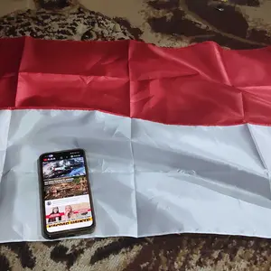 Bendera Indonesia Merah Putih HUT RI 17 AGUSTUS Dekorasi Luar ruangan Satin
