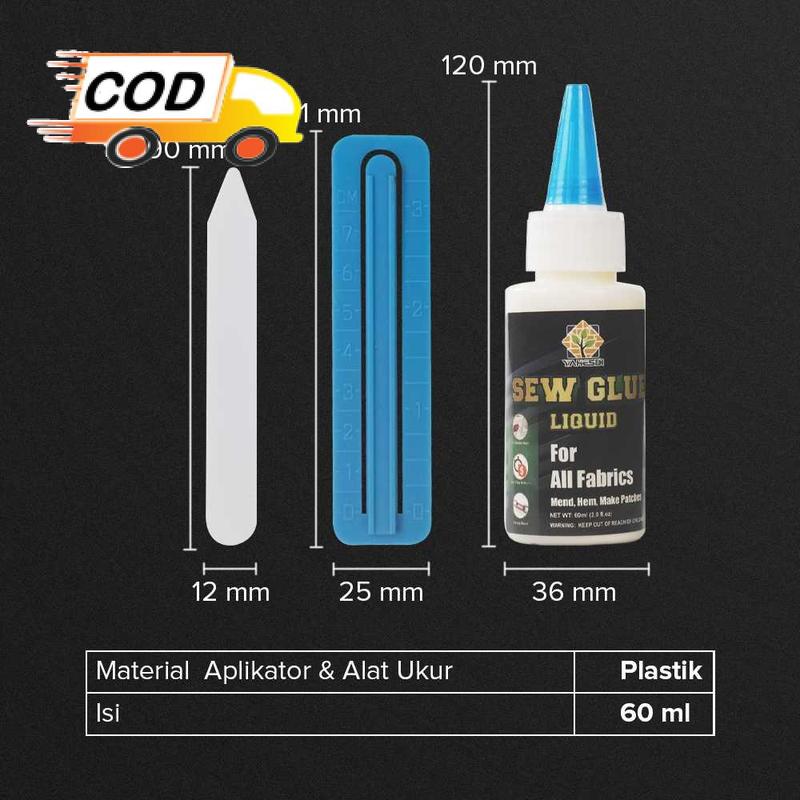Product Introduction of Lem Kain Kulit 60ml Cairan Perekat Transparan Jahit Rapi Pelengket Penyambung Tekstil Sepatu Jok Pakaian 22